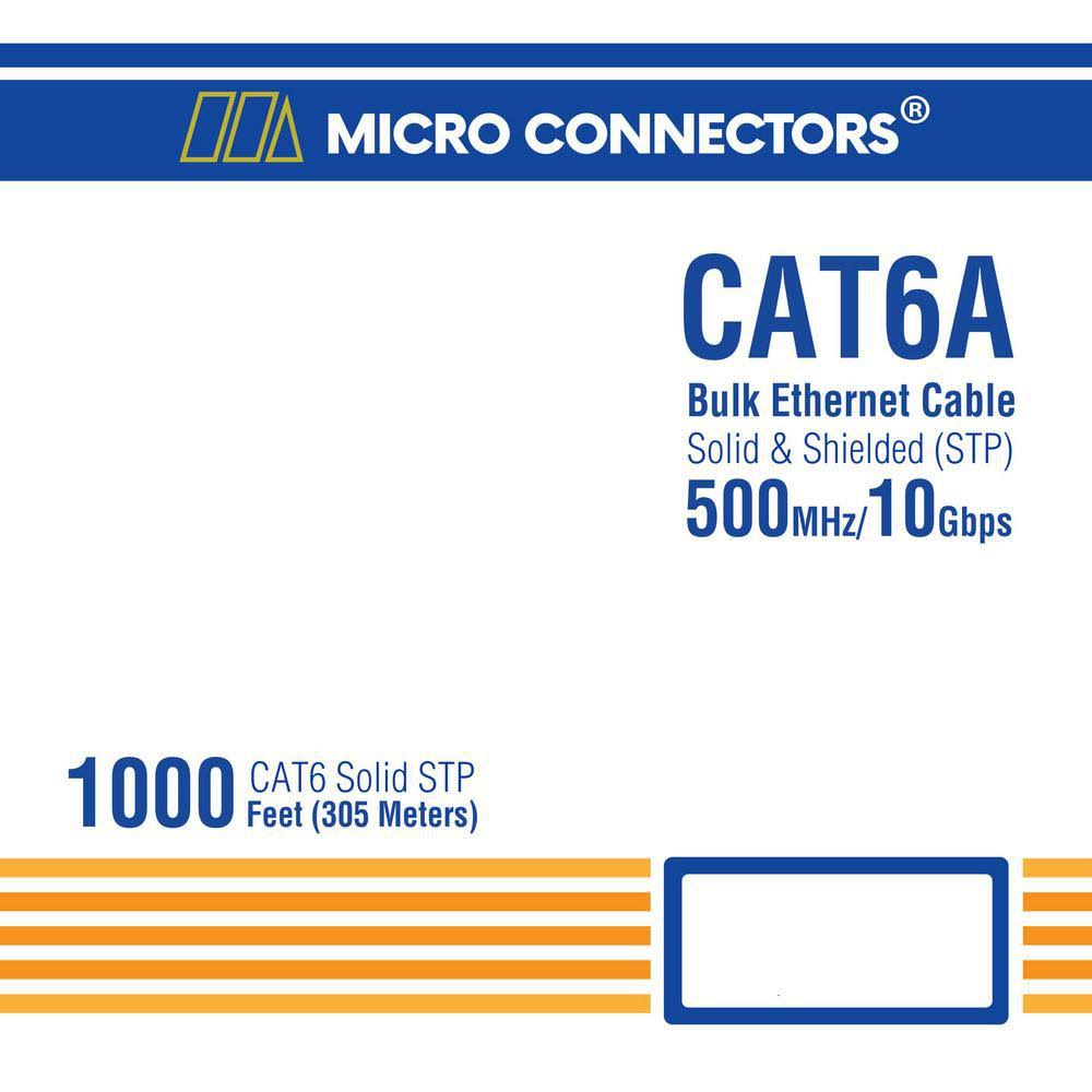 Solid Shielded Cat6a Bulk Ethernet Cable - Blue O346053