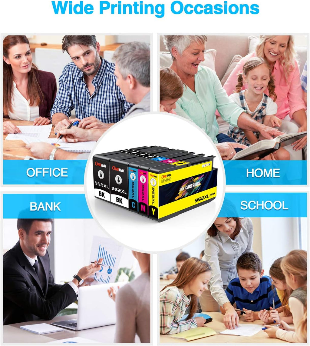 Compatible Ink Cartridge 5 Pack for HP 952XL OfficeJet Pro H230436