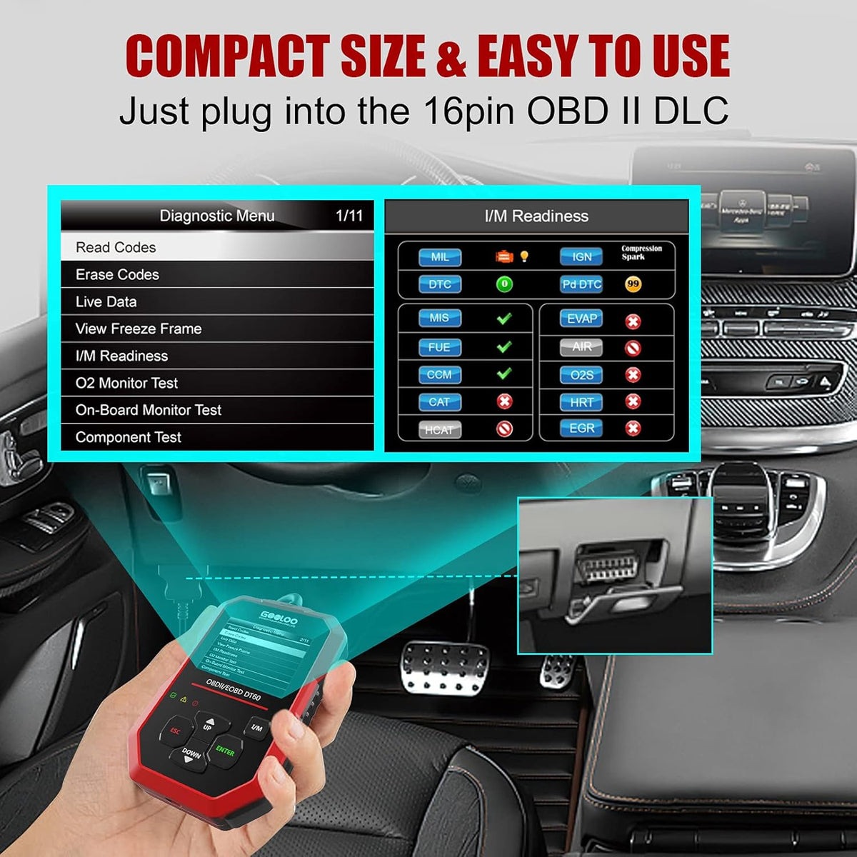 OBD2 Scanner Code Reader Car Diagnostic Tool, Pack of 2 Z403