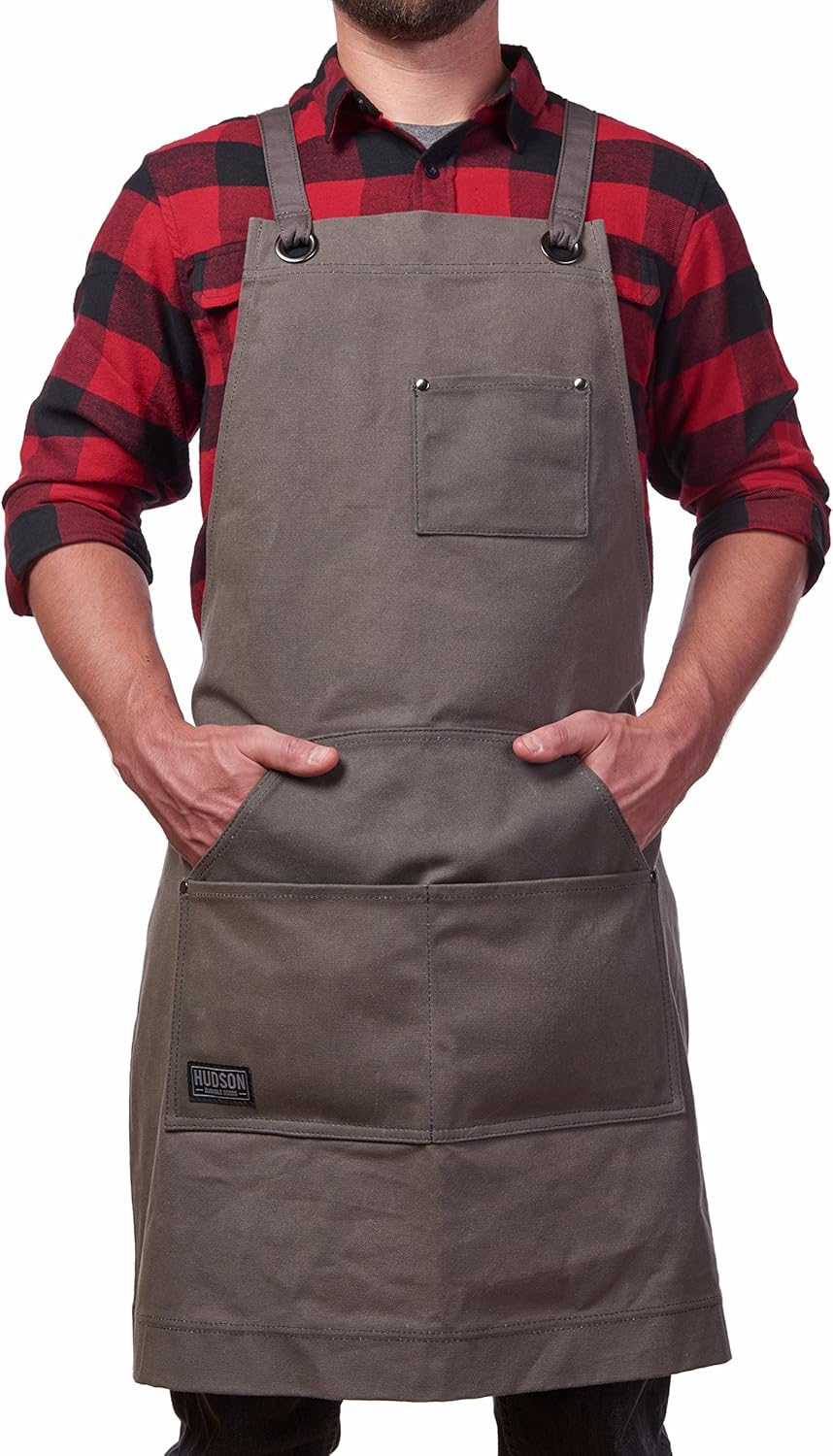 Waxed Canvas Apron Brown Pack of 2 Z783570