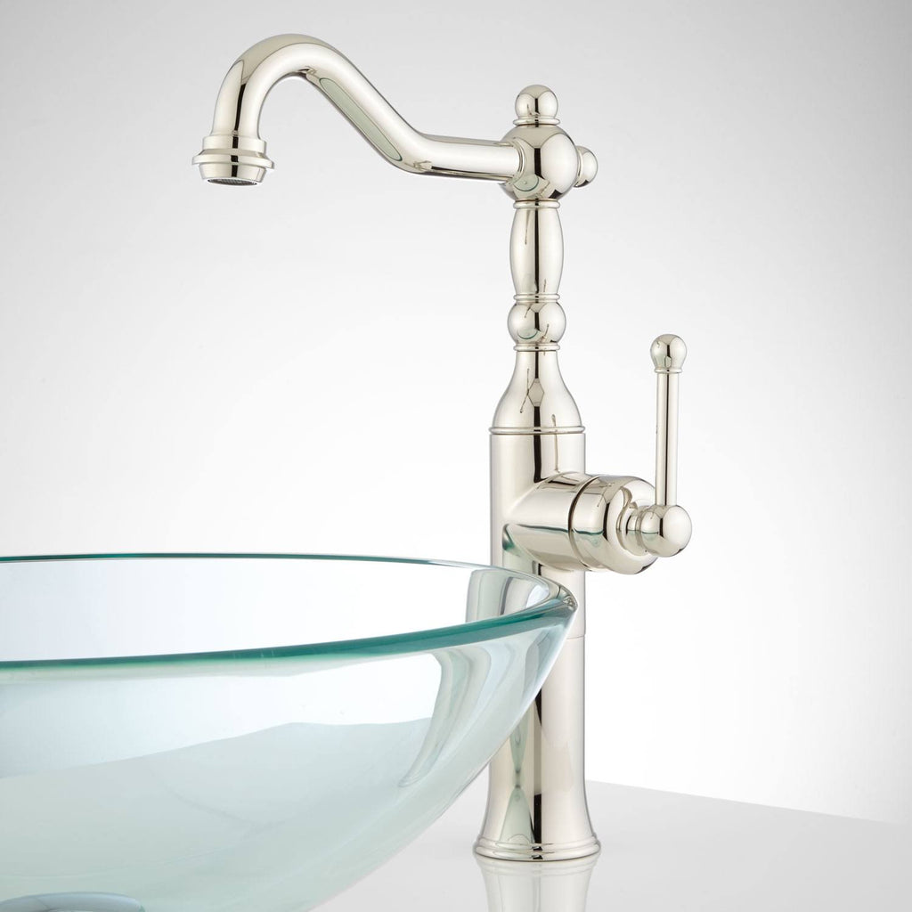 Polished Nickel Single Hole Vessel Bathroom Faucet O20846