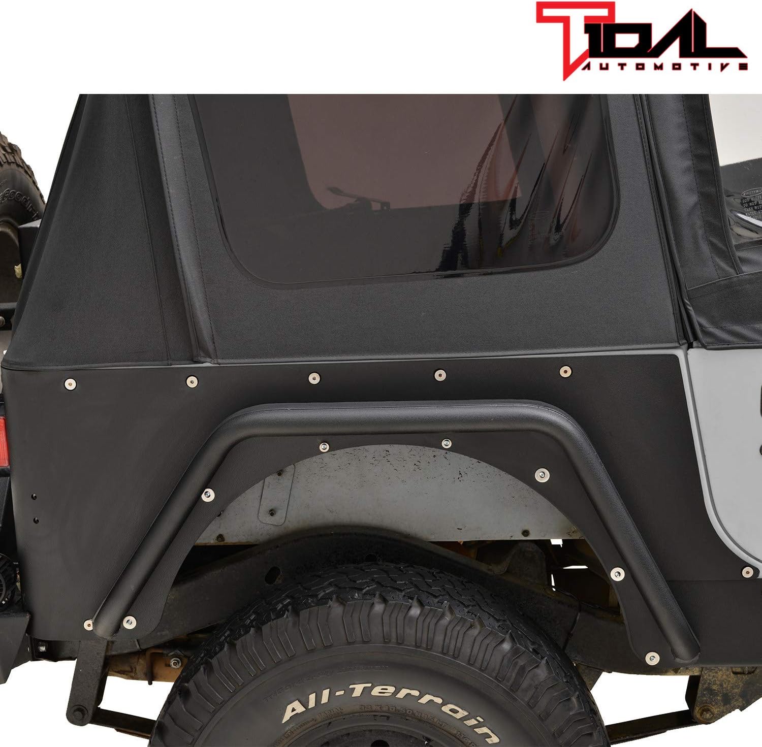 Black Textured Rear Corner Guard for Wrangler YJ M7525