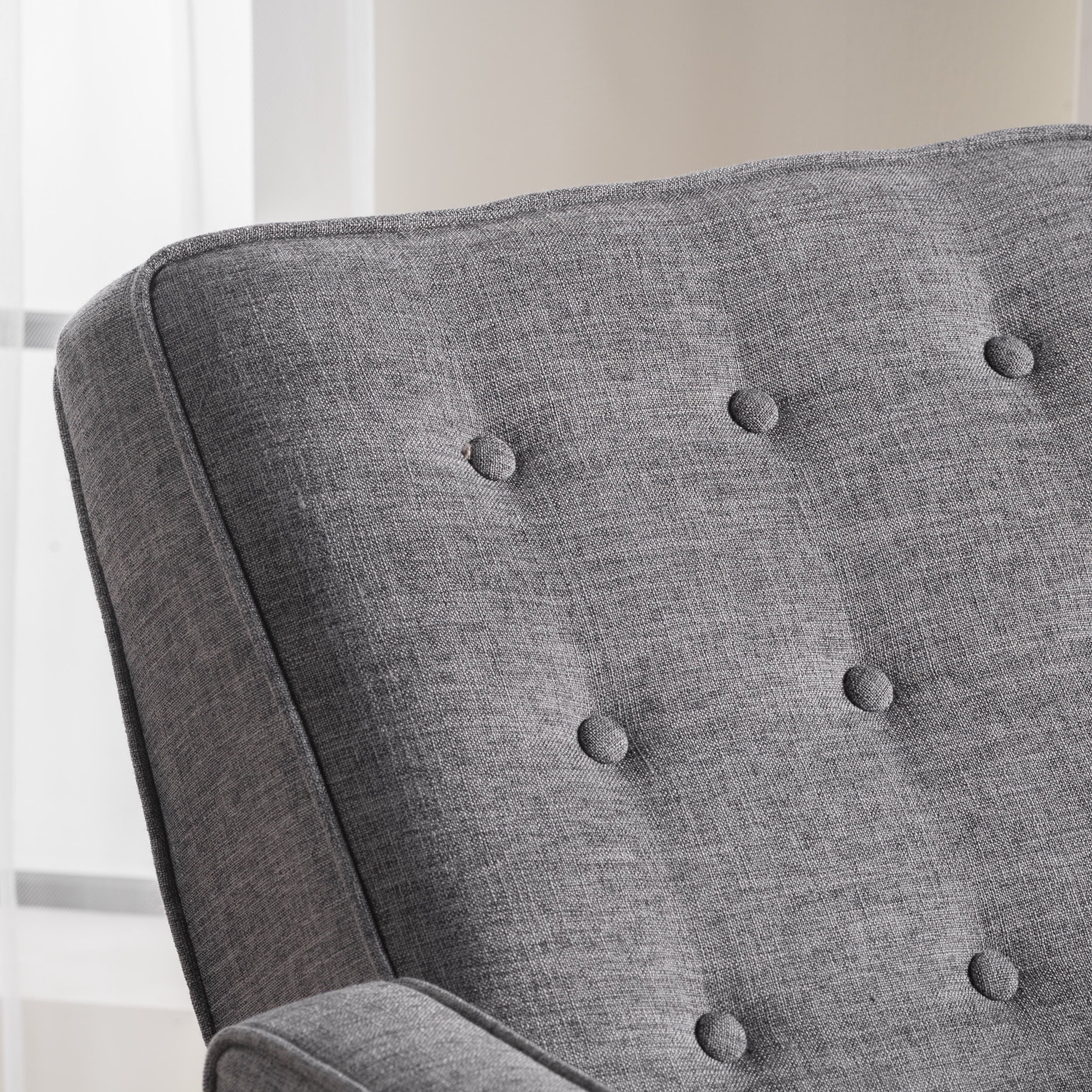 Grey Fabric Recliner W9350