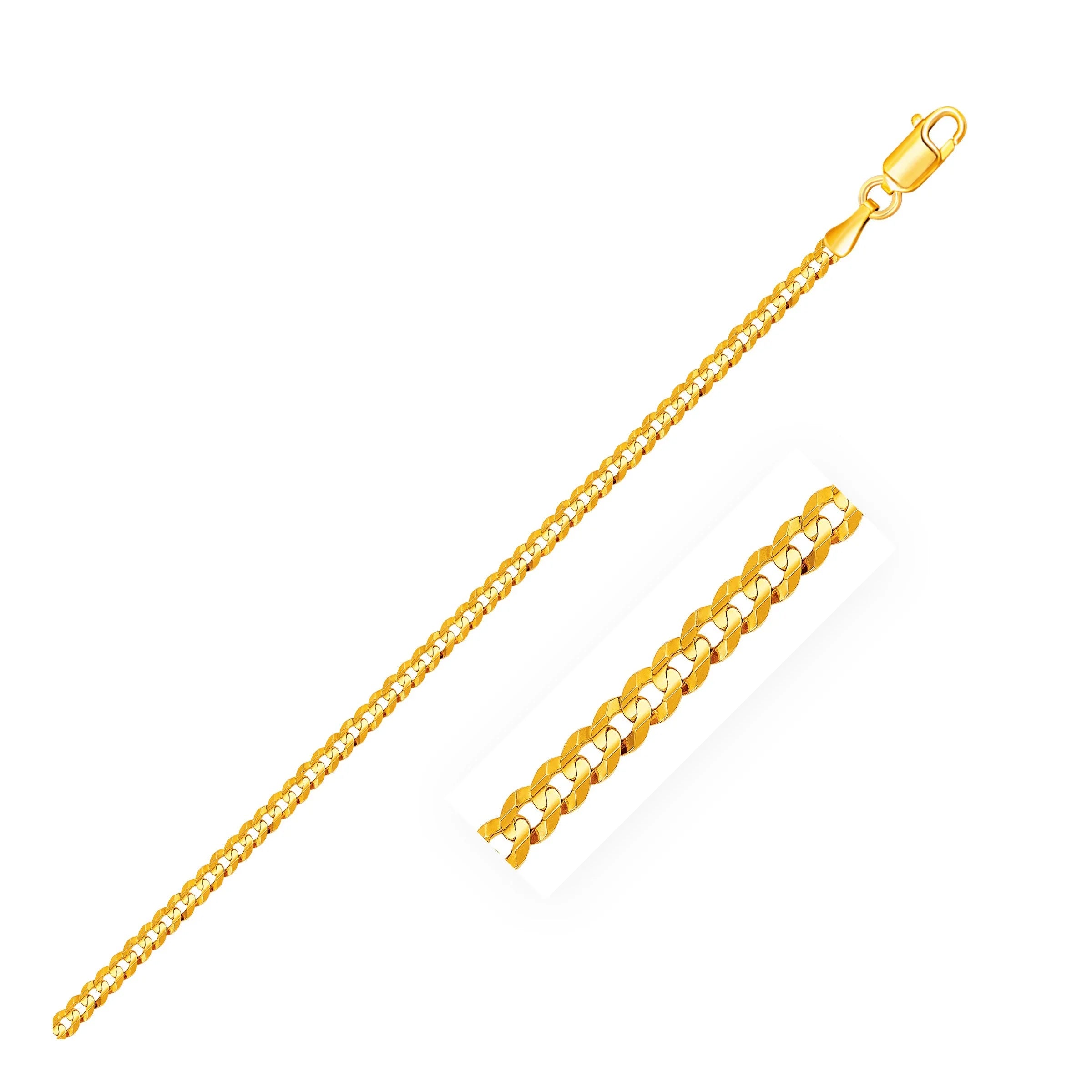 10k Yellow Gold Curb Chain 18 in E426570