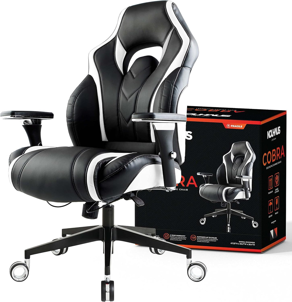 Ergonomic Racing Gaming Chair (Red/Black) B196