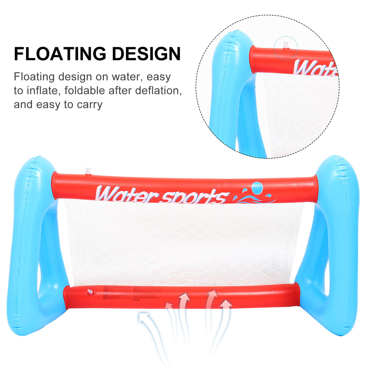 Inflatable Pool Float Set with Volleyball Net and Volleyballs R2936