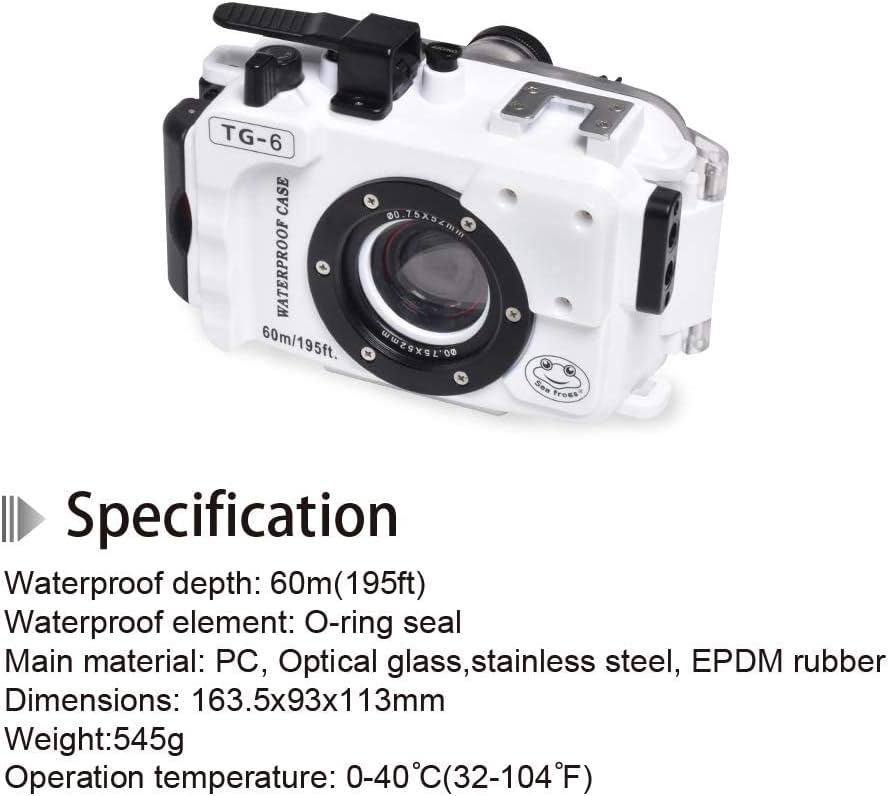 Underwater 40m Waterproof Housing Case for Olympus TG-6 A3370