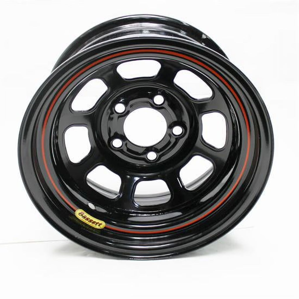Black 15X7 D-Hole 5x5.5 Wheel E681