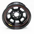 Black 15X7 D-Hole 5x5.5 Wheel E681
