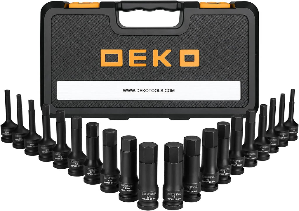 20 Piece Cr-Mo Steel Impact Hex Bit Set with Storage Case I568