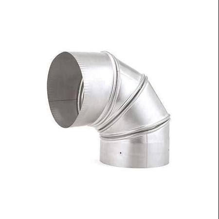 7 inch 90 Degree Non-Crimped Elbow Stainless Steel 304 S296
