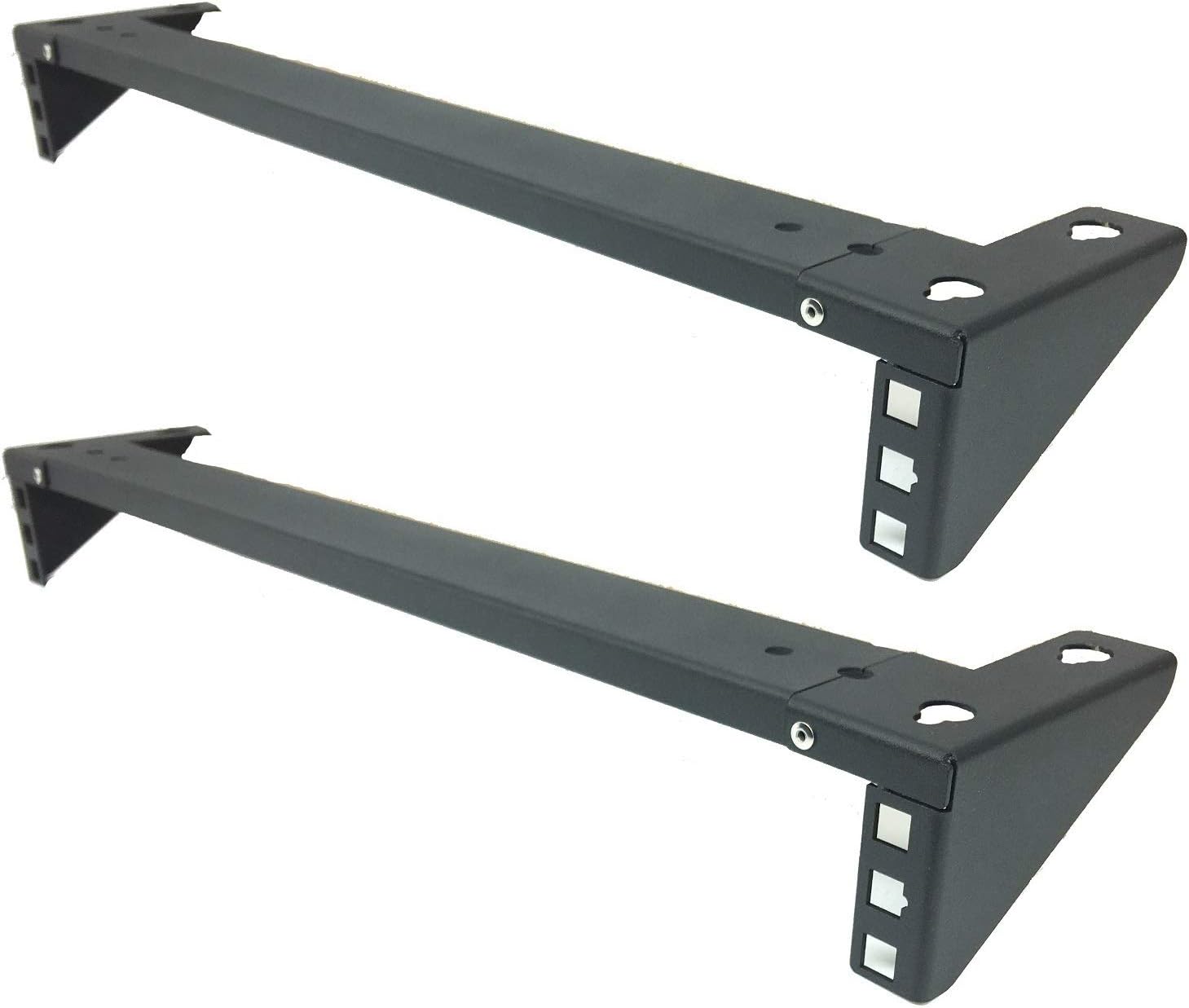 2 Pack 1U Light-Loading Foldable 19 Inches Cold Rolled Steel Vertical Wall Mount Rack Including Hardware P610