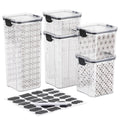 Black Food Storage Containers, Set of 5, 10 Pieces K6274