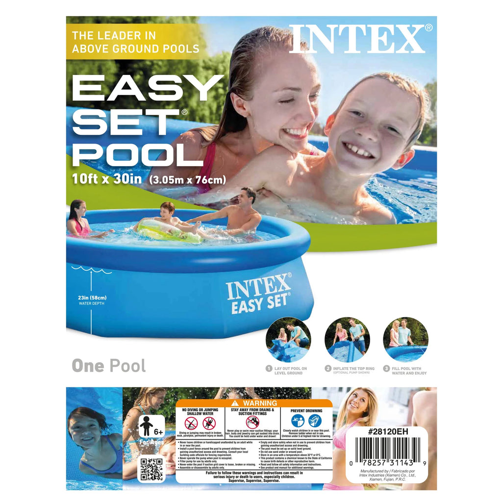 Inflatable Round Swimming Pool with Pool Debris Cover Tarp X23234