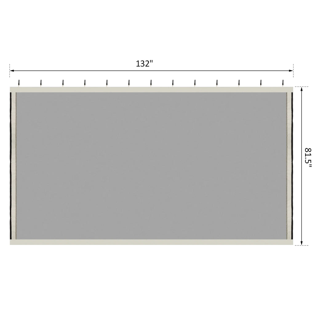 Replacement Mesh Mosquito Netting Screen Walls for 10' x 12' Patio Gazebo, 4-panel Sidewalls with Zippers K64257