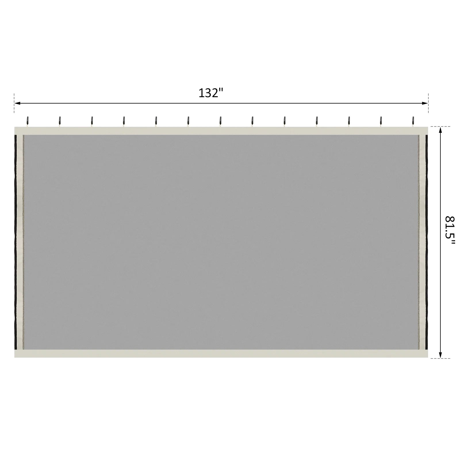 Replacement Mesh Mosquito Netting Screen Walls for 10' x 12' Patio Gazebo, 4-panel Sidewalls with Zippers K64257