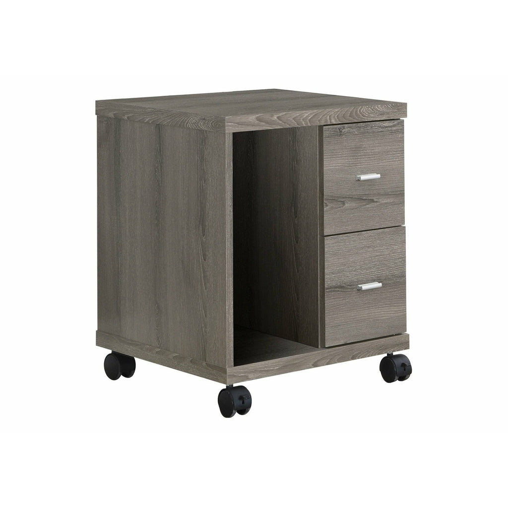 Dark Taupe Particle Board 2 Drawers Office Cabinet Y3261