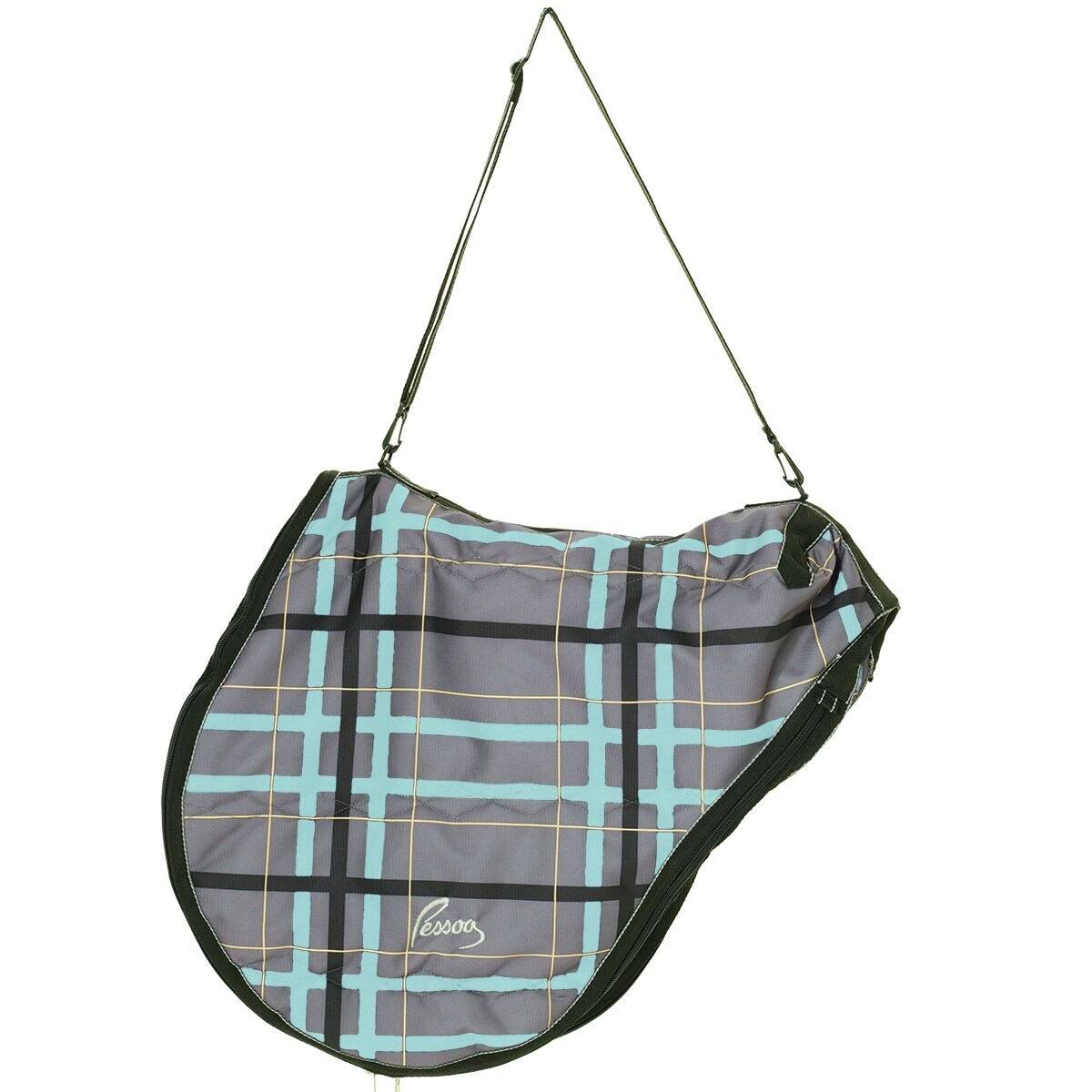 Clay/Teal Plaid Saddle Carrier P858456