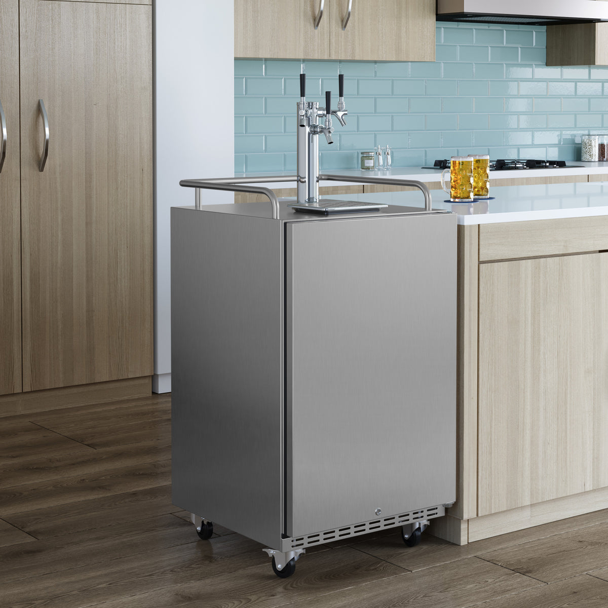 24" Triple Tap Kegerator Stainless Steel U864387