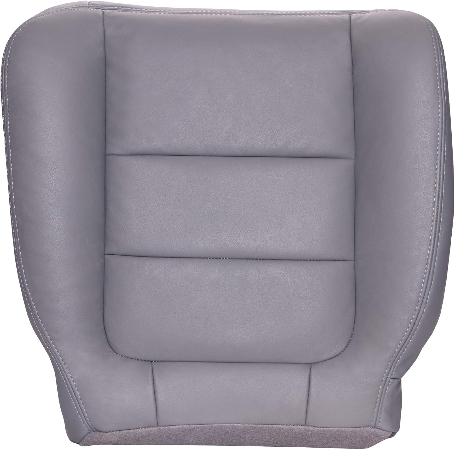 Driver Bottom Replacement Leather Seat Cover - Medium Flint Gray Z40955