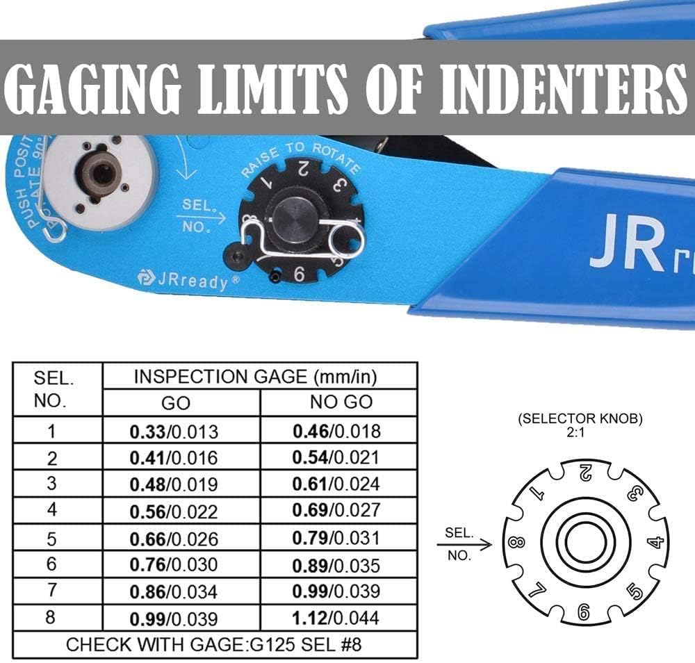 Standard Adjustable Indent Crimp Tools with 37 Positioner and Gauge G442802