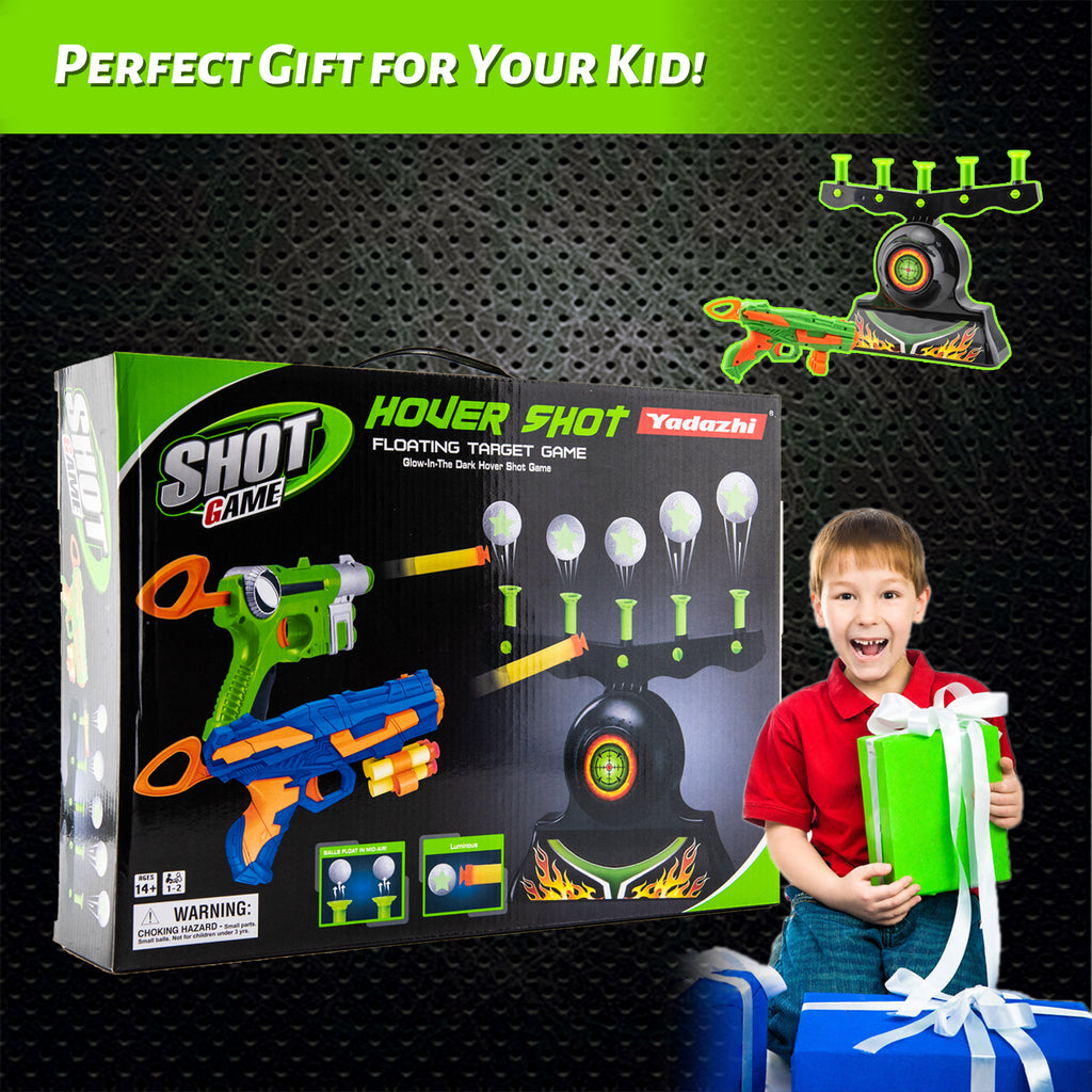 Glow in The Dark Floating Ball Target Practice Toys with 10 Soft Foam Balls O986364