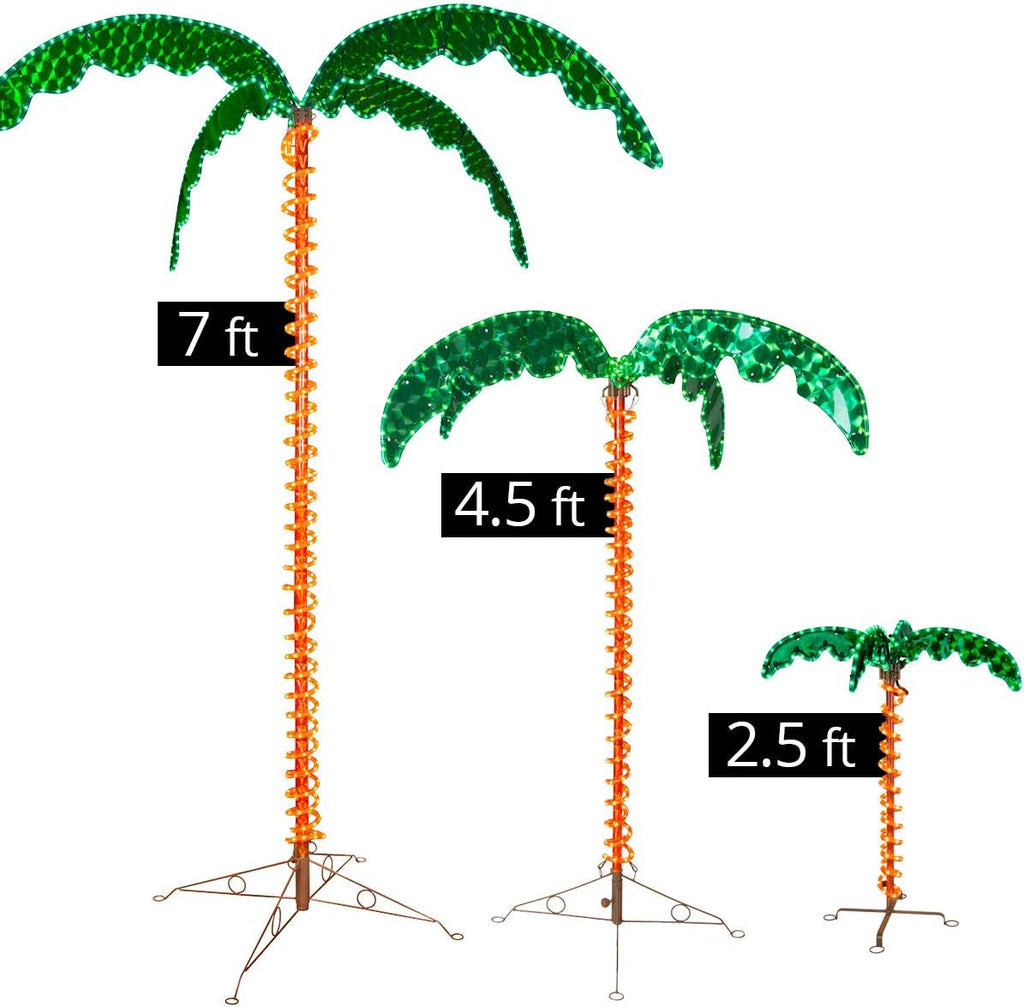 Tropical LED Rope Light Palm Tree (4.5 Foot) D342335