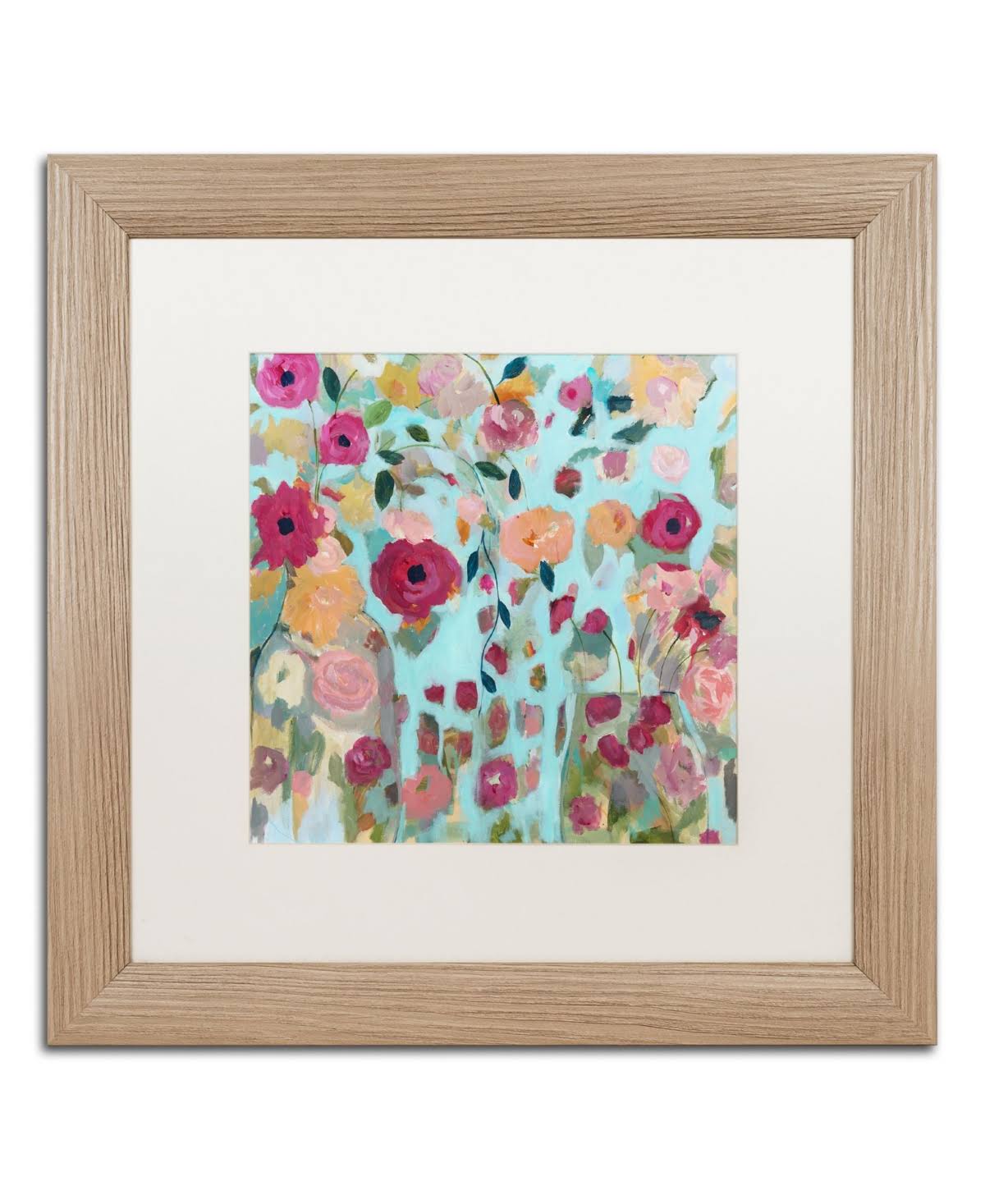 White Matte Birch Frame 16x16-Inch Art J407