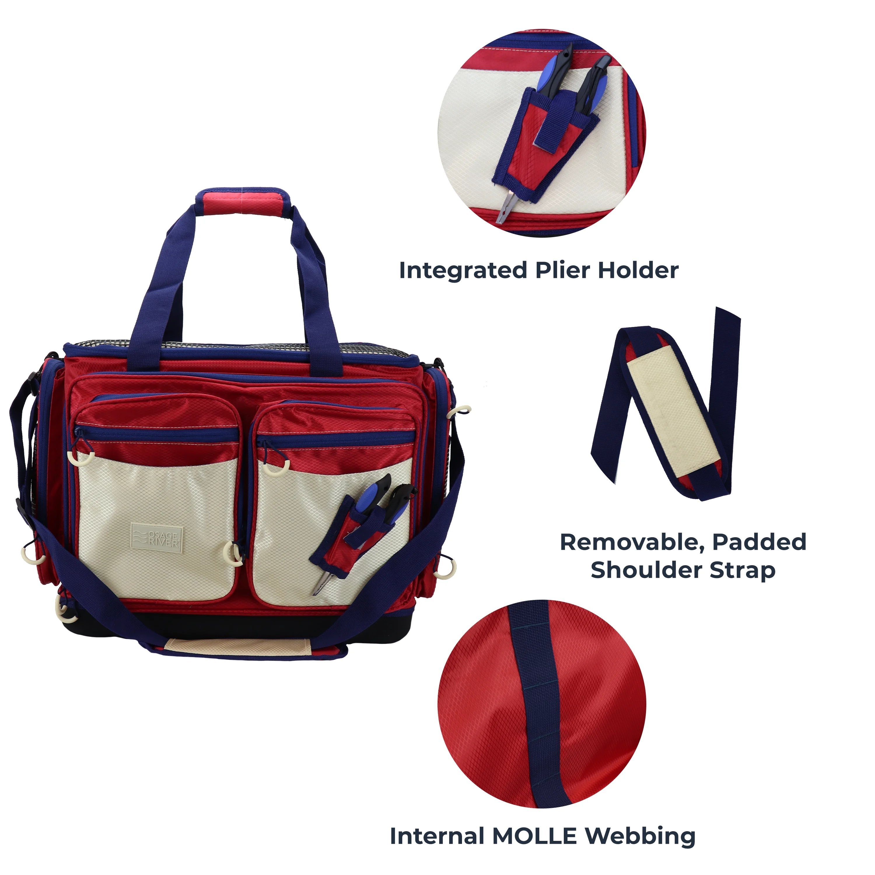 Red Large Fishing Tackle Bag G385900