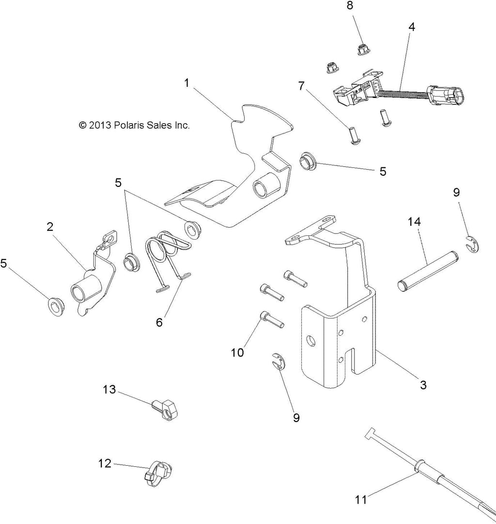Throttle Cable, Qty 1 Pack of 2 V976308