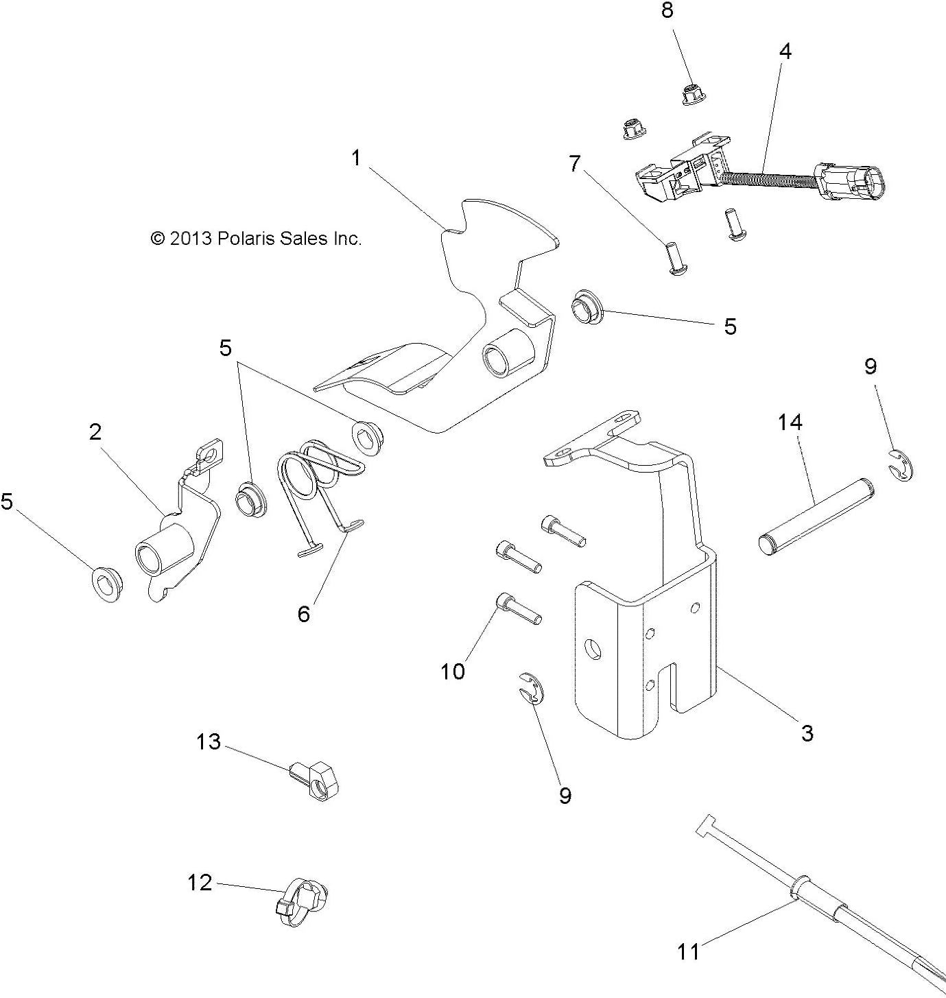 Throttle Cable, Qty 1 Pack of 2 V976308