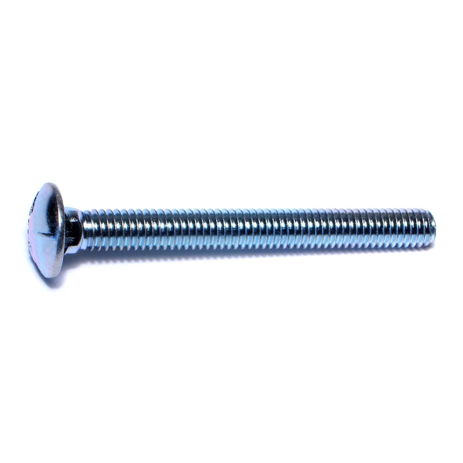 5/16 inch-18 x 3 inch Zinc Plated Grade 5 Steel Coarse Thread Carriage Bolts 100 Pcs A10265