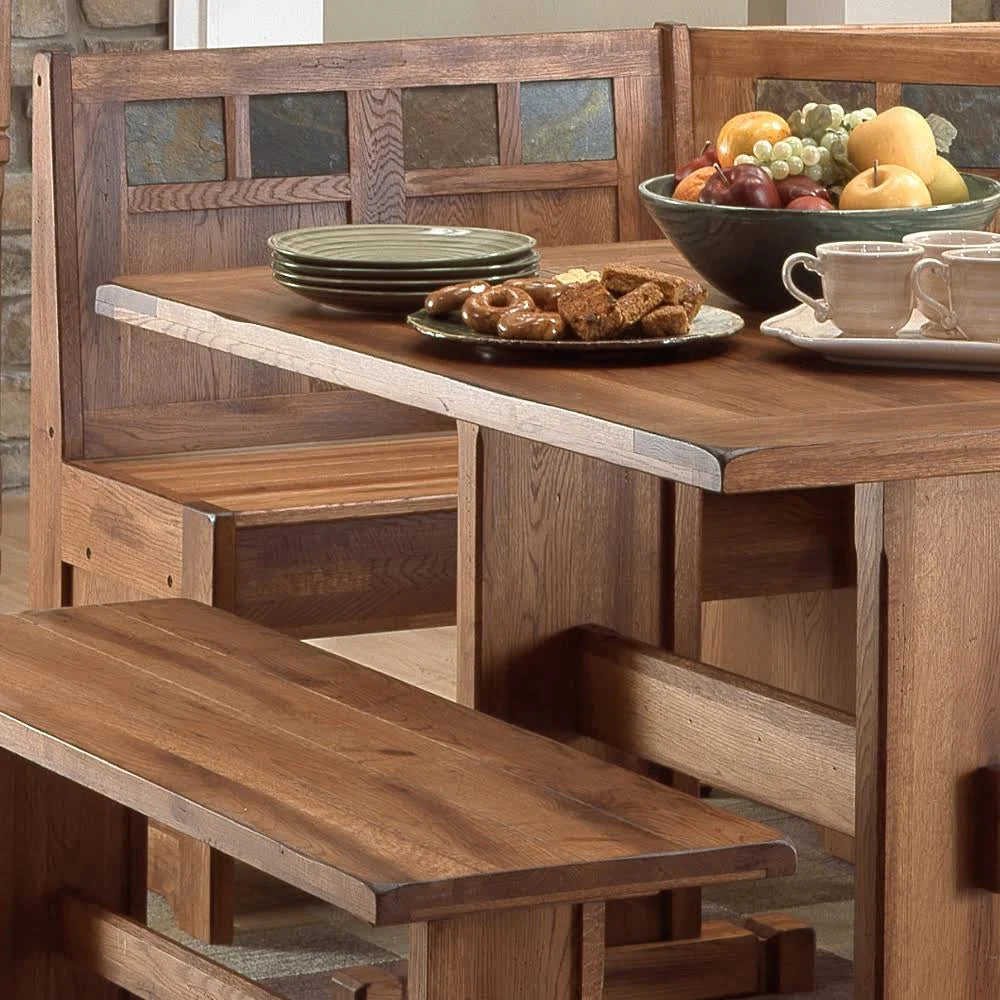 Rustic Oak Breakfast Nook Set V526869