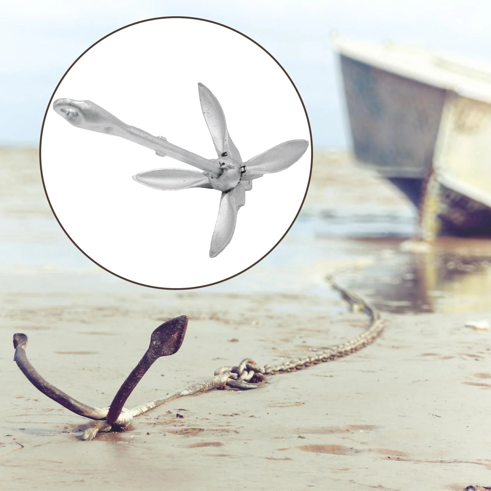 Folding Anchor Grapnel Carbon Steel 4KG T749045
