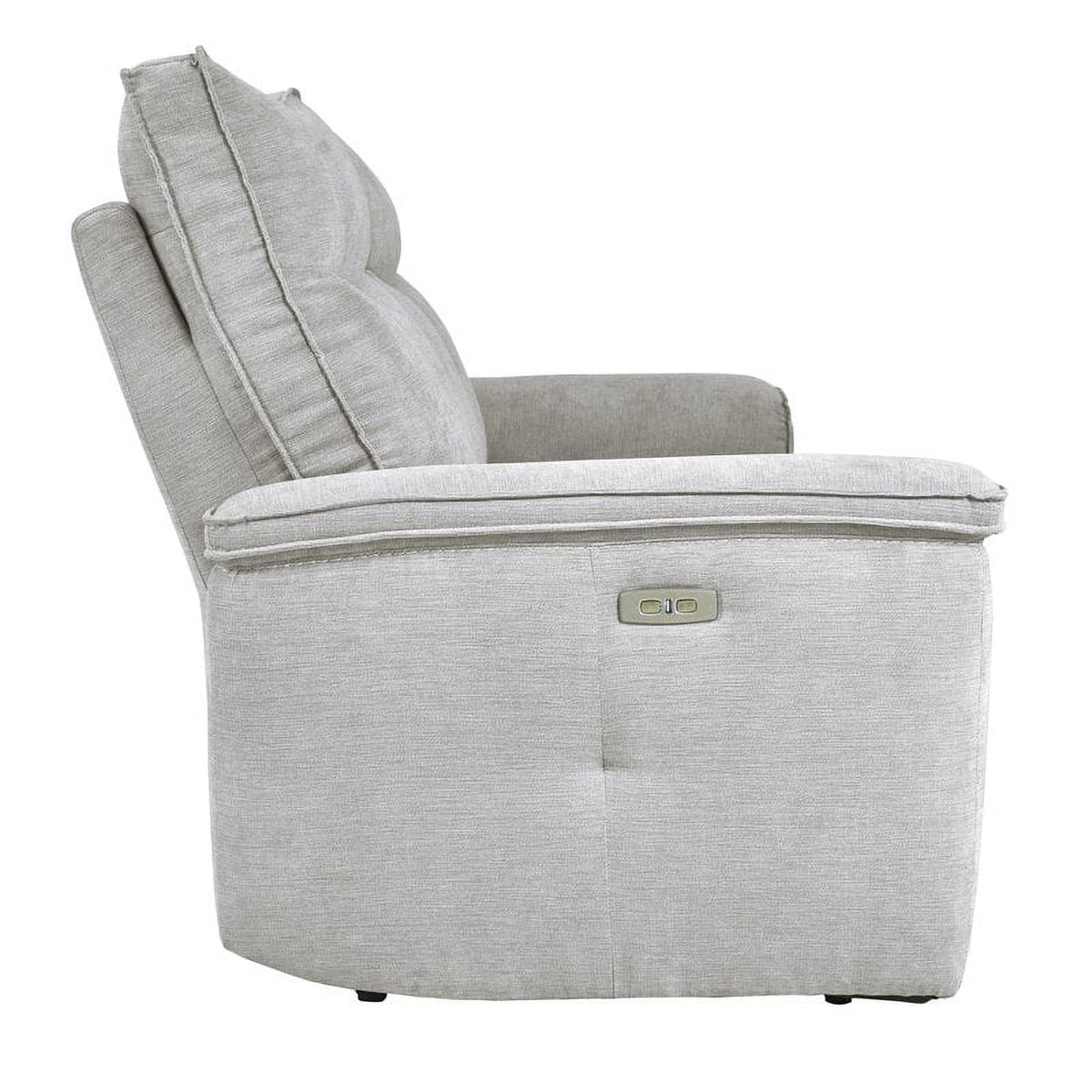 3-Piece Wood & Fabric Sofa in Mist Gray S2990