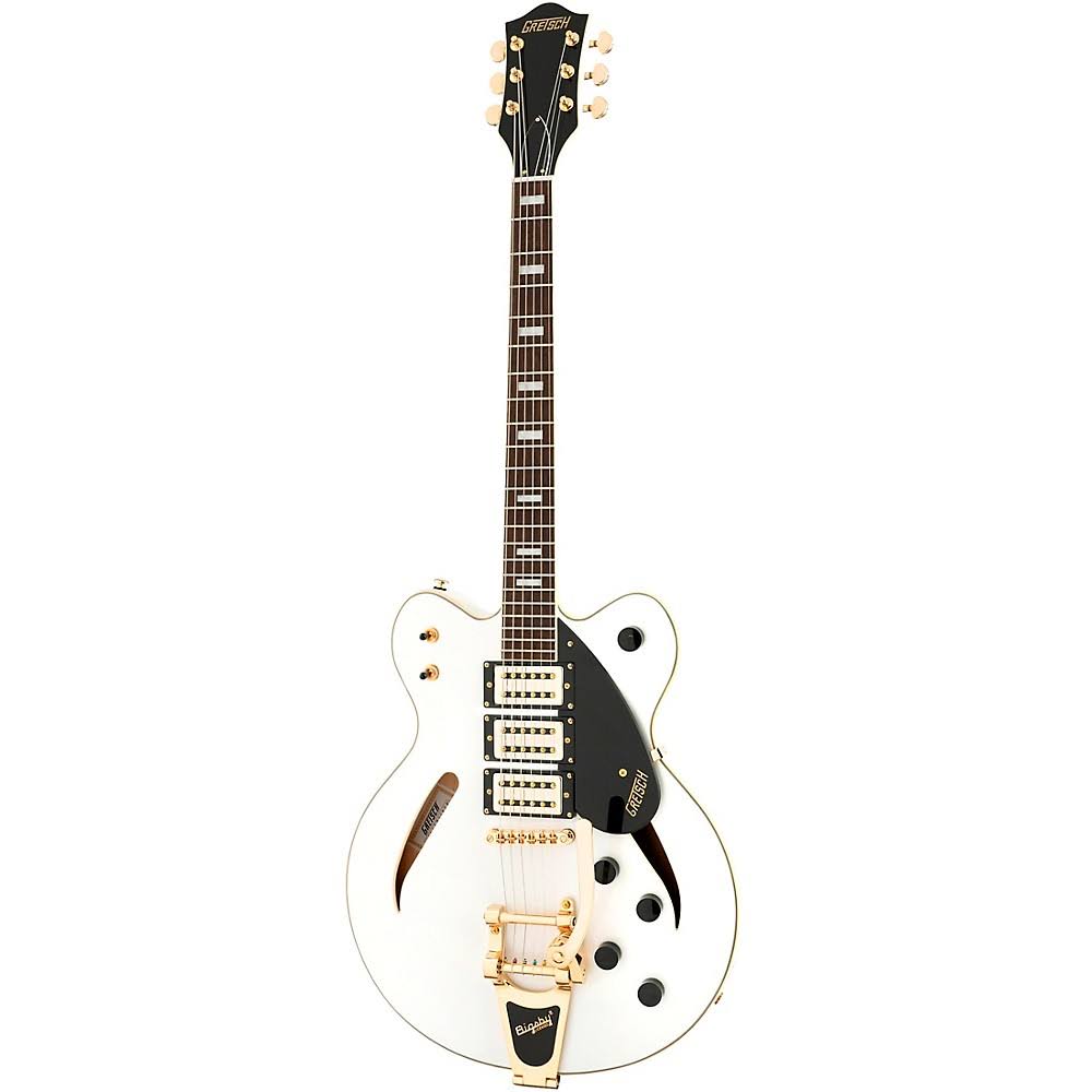 White 3-Pickup Center Block Electric Guitar J89912