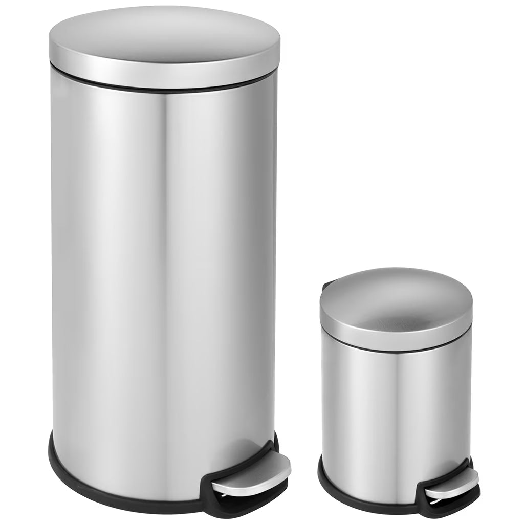 Stainless Steel Step On Trash Can Combo L8228