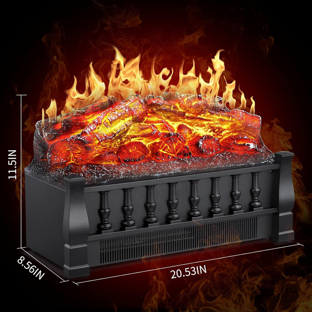 Electric Fireplace Log Heater 21 Inch Infrared Quartz 750W/1500W U766398