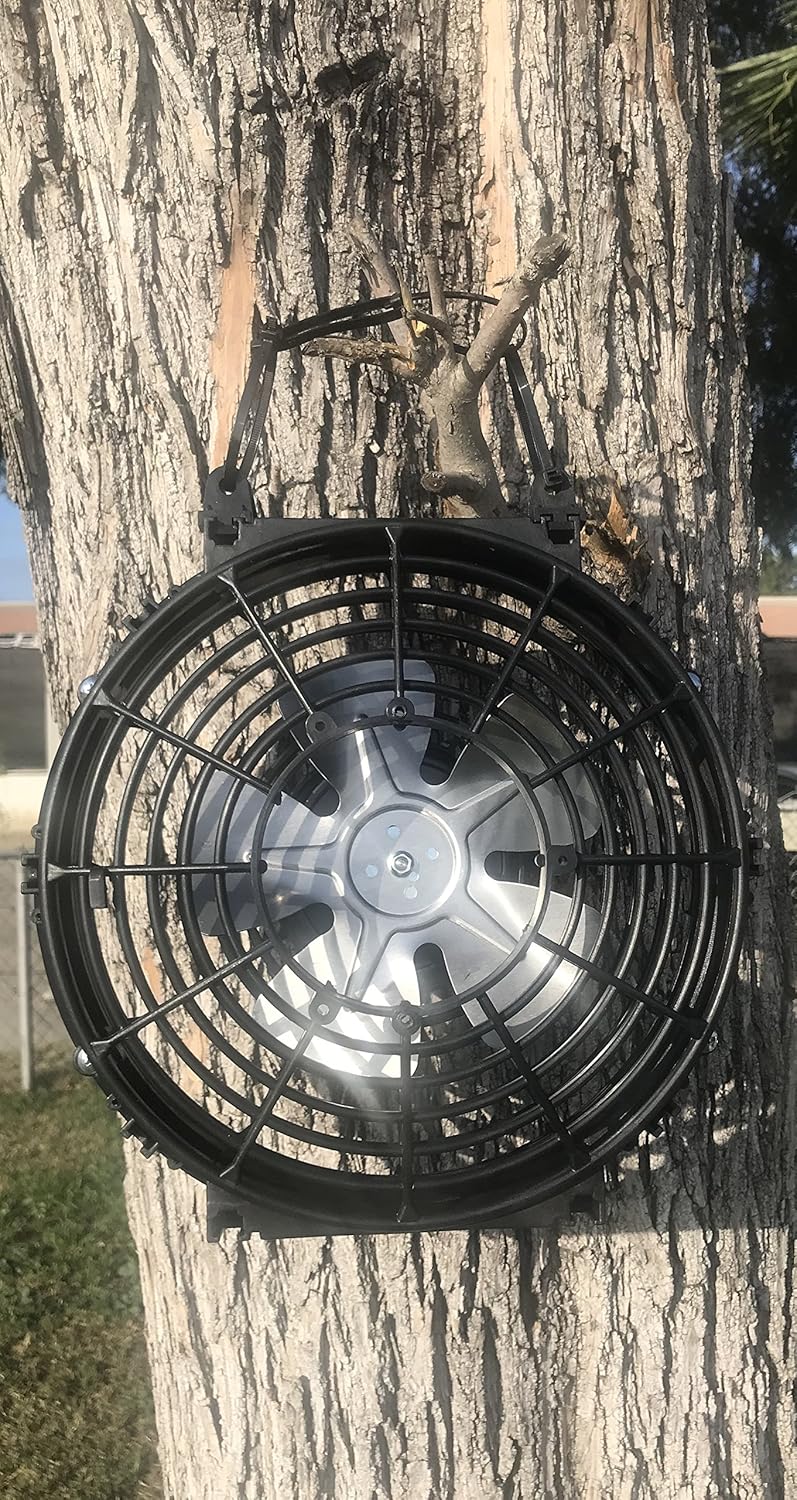 50-Watt 12 Plastic Fan with 10 Metal Blade Solar Fan Q166