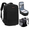 Black Waterproof Laptop Travel Backpack with USB Charging Port A305