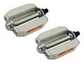 Pvc Pedals 1/2" White/Chrome Bike Pedals L359774