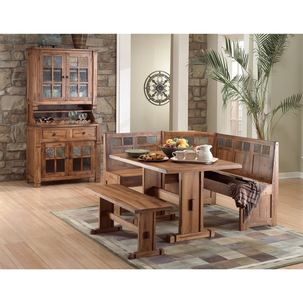 Rustic Oak Breakfast Nook Set V526869