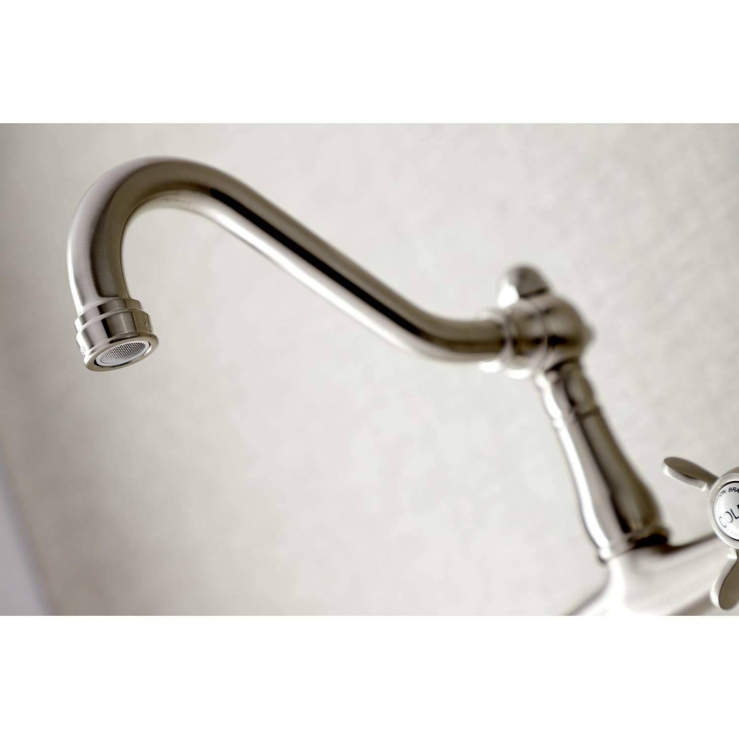 8x22 Center Wall Mount Bathroom Faucet, Oil Rubbed Bronze E30147