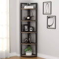 Black/Espresso 5 Tier Corner Bookshelf H37114