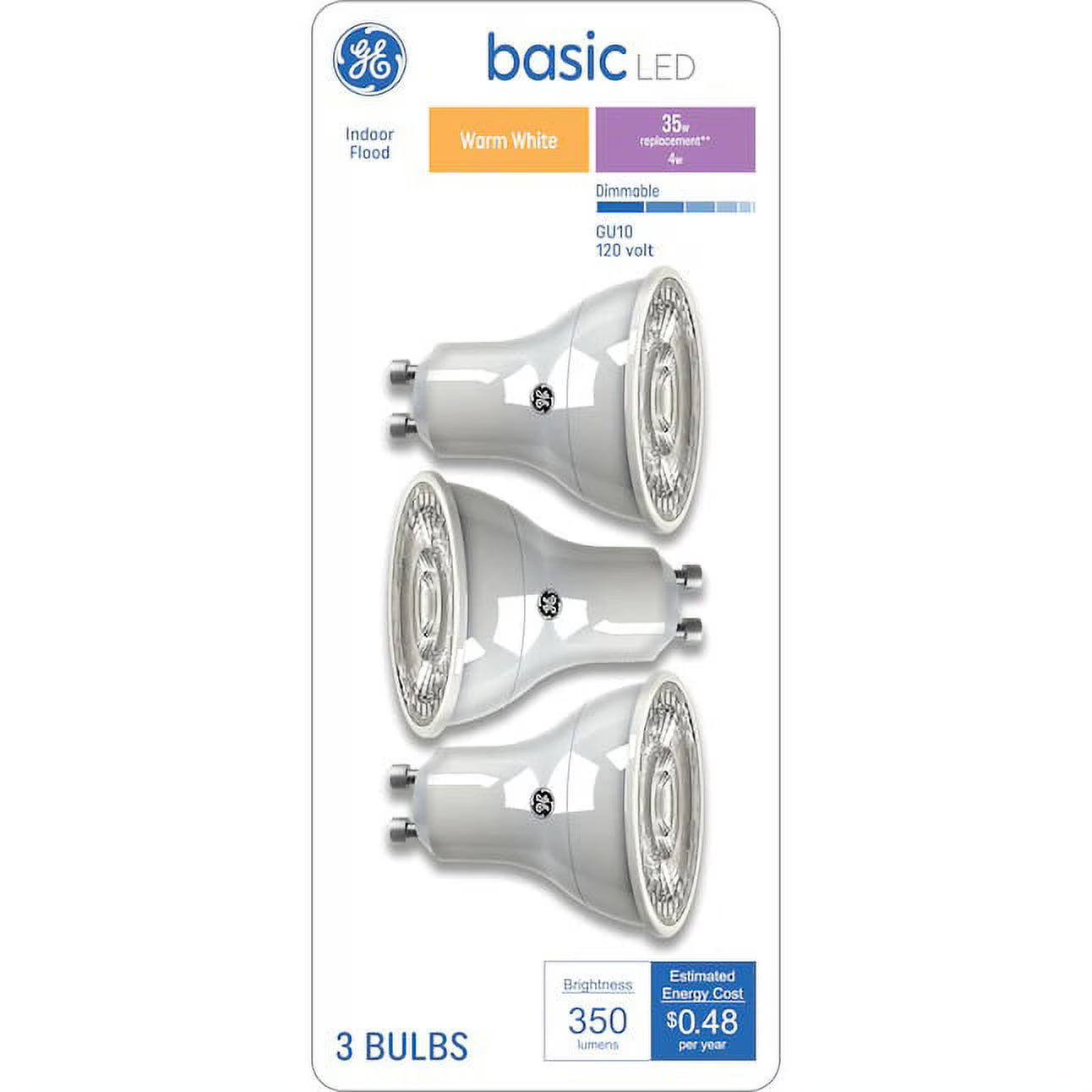 35-Watt EQ LED MR16 Warm White Dimmable Flood Light Bulb 3-Pack N29558
