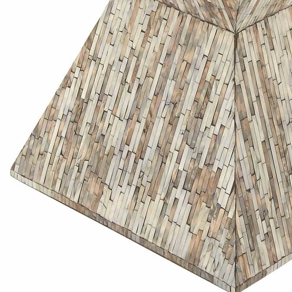 Wood Shell Inlay Accent Table C839557