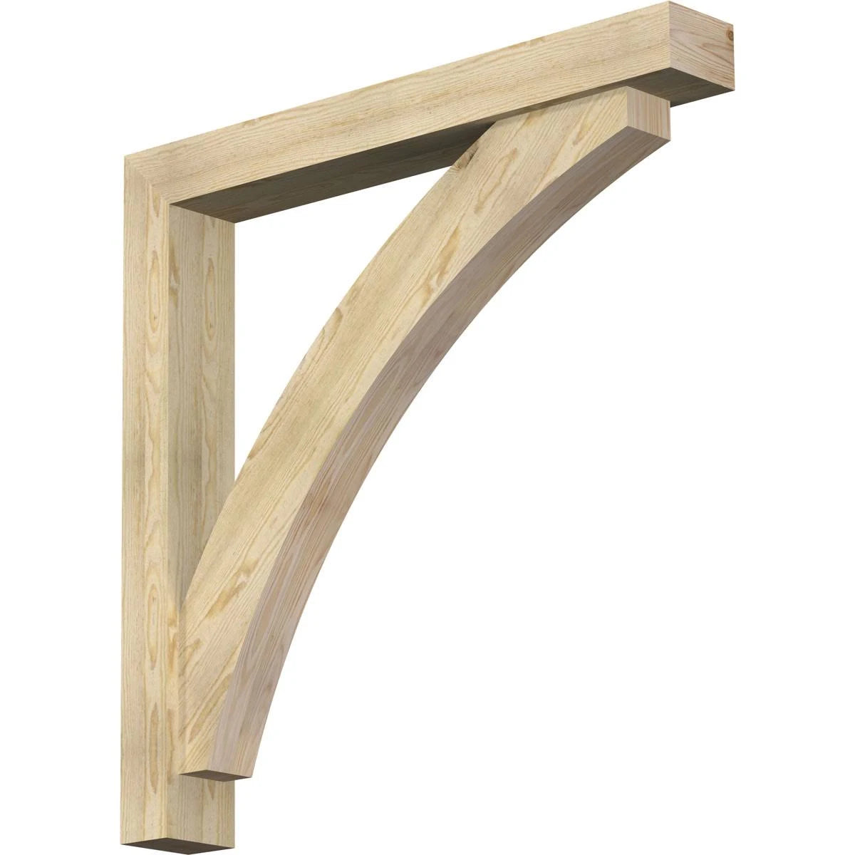 Rough Sawn Douglas Fir Bracket with Offset Brace H22140