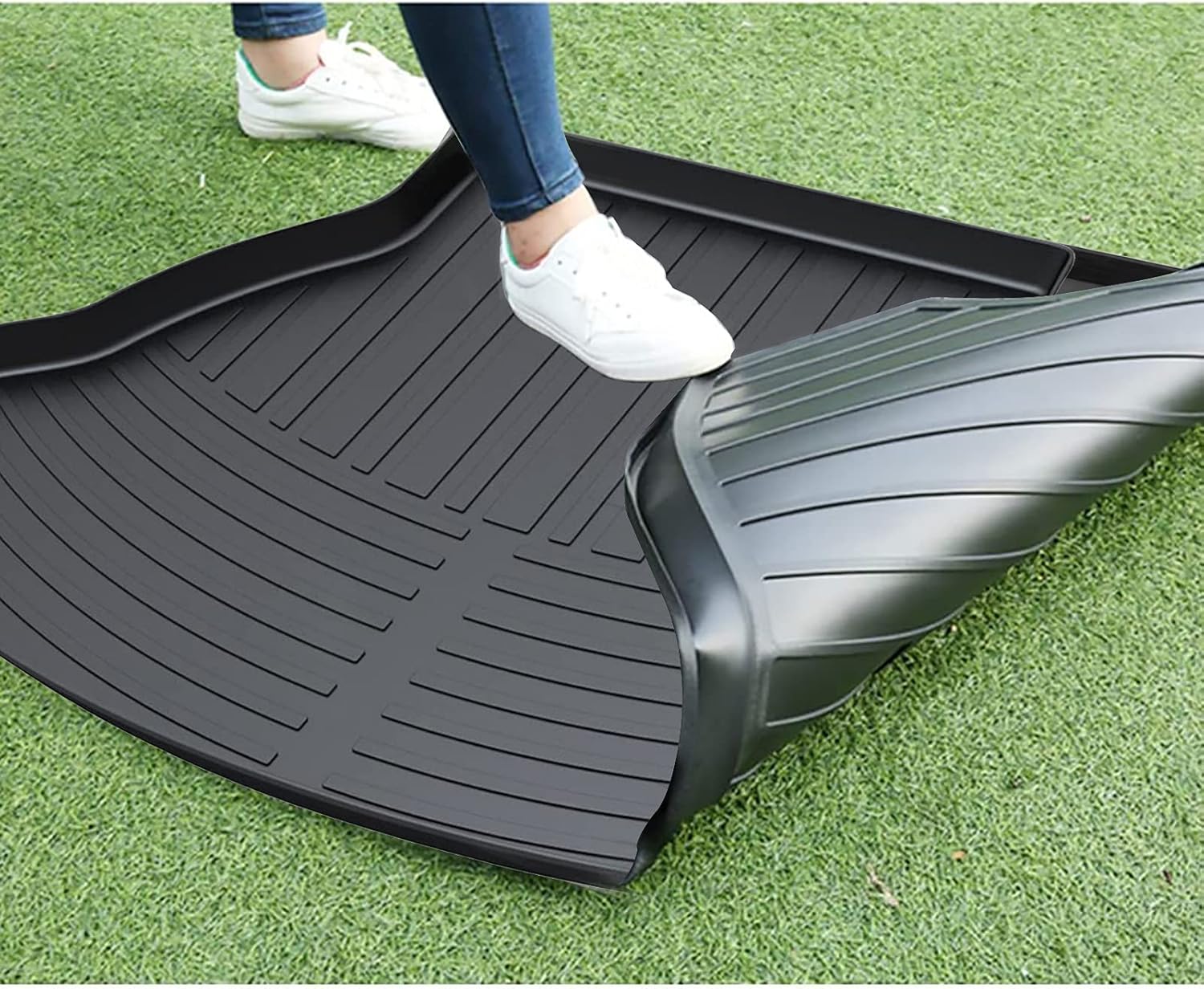 Heavy Duty Waterproof Anti-Slip Black Cargo Liner Car Trunk Mat N9758