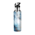 Blue Marble Stainless Steel Insulated Water Bottle with Straw Lid B997628