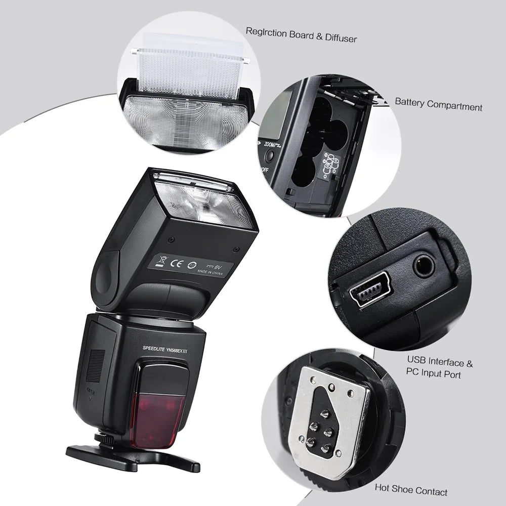 Wireless TTL Master Slave Flash Speedlite GN58 T8656